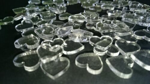 100 streudeko plexi coeur décoration de table mariage dekoherzen litière pièces mini coeur clair
