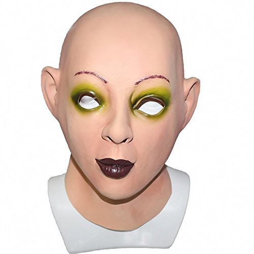 Realistic Female Face Latex Mask Woman Character Party Mask Cosplay Masquerade
