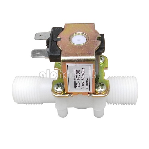 1X 1//2/" N//C Magnetic Electric Solenoid Valve Water Air Inlet Flow Switch DC 12V