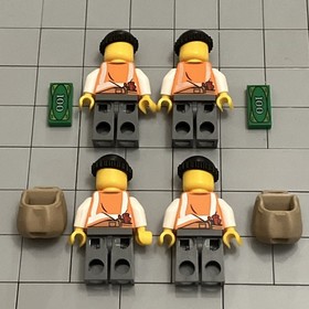 The LEGO City Bandit Minifigure Lot Of 4 Set 60139 60137 cty0451 C6 40