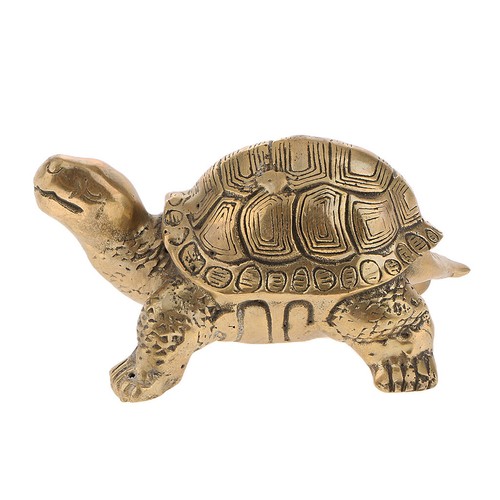 Gold Lucky Money Turtle Tortoise Coins Money Attaching Figurines Ornament S