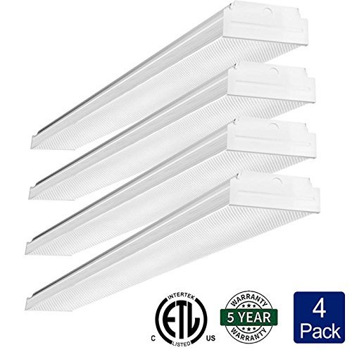40W 4800Lm 4000K 659 4Ft Led Garage Shop Lights Led Wraparound Light Fixture