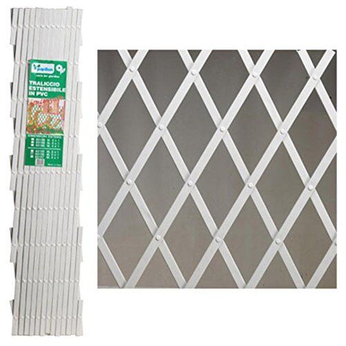 Extensible trellis PVC MT 4x1 White for decorations Vines Ivy