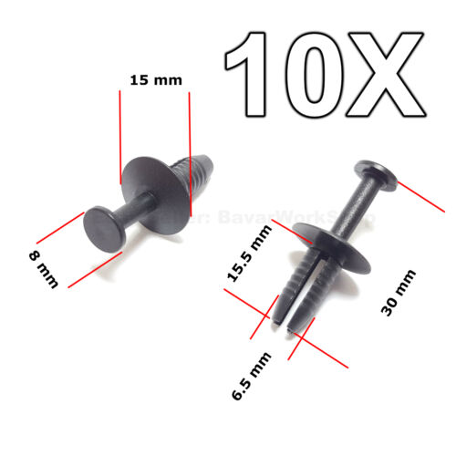 10X Plastic Exterior Interior Clips for BMW MINI AUDI SEAT SKODA VW MERCEDES