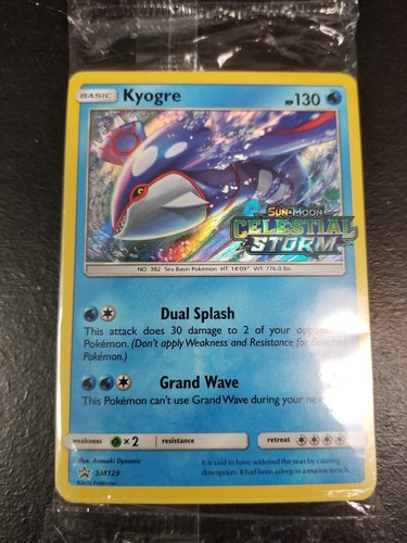 Pokemon Prerelease PRE RELEASE Promo Pack Celestial Storm KYOGRE SM129