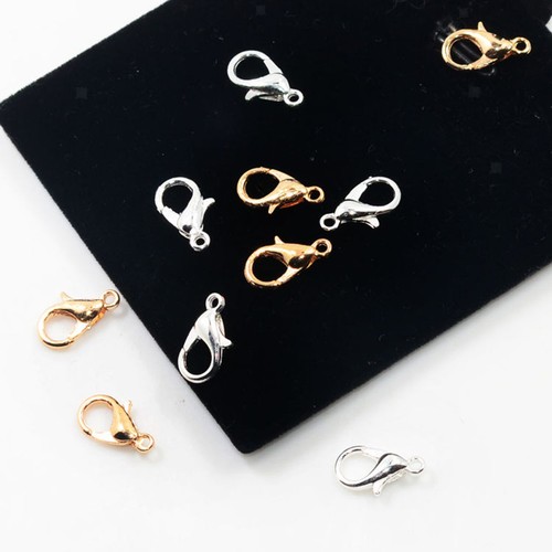100 Pieces Silver//Gold Lobster Clasps Necklace Bracelet Findings Fastener