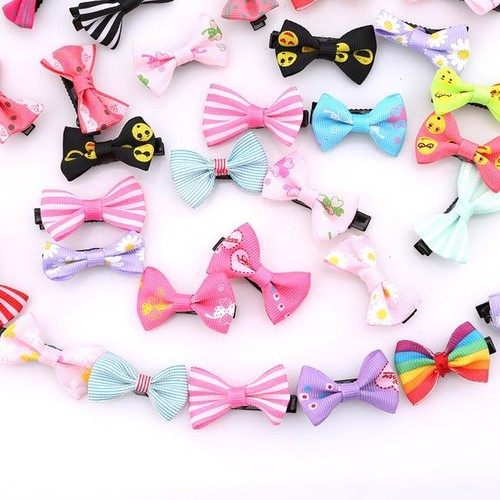 Details about / Creative Ornament Accessories Barrette 50pcs//pack Bowknot Children Hair Clip 6T