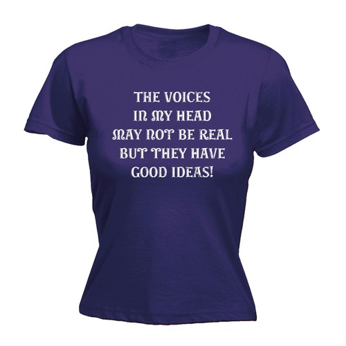 Voices In My Head May Not Be Real But They WOMENS T-SHIRT Funny Gift birthday
