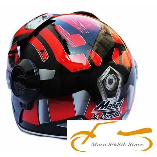 Men/'s Motorcycle Half Helmet Red Bumblebee Iron Man Open Face Helmet Motocross