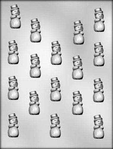 Bite Size Snowman Chocolate Candy Mold Christmas Winter Holiday Soap