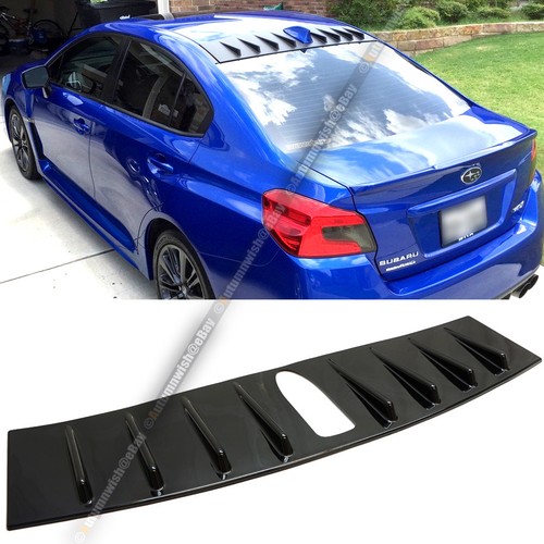 Fit 15-18 WRX STI Glossy Black Painted Vortex Generator Shark Fin Roof Spoiler