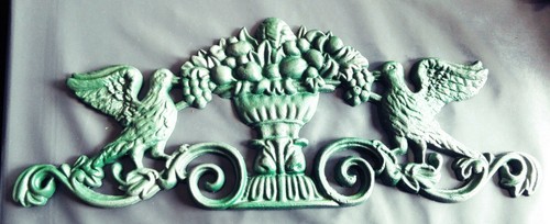 Relief hierro ornament tatuajes de pared verde sobre puerta decoración vintage regalo
