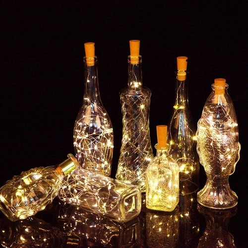 20 LED Wine Bottle Cork Copper Wire Fairy String lights Wedding Party Decoration
