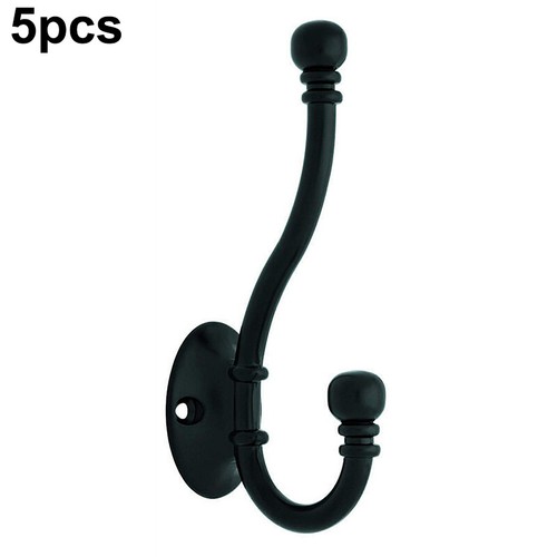 5 Hooks Vintage Antique Coat Hat Clothes Robe Wall Mounted Holder Door Hook Rack