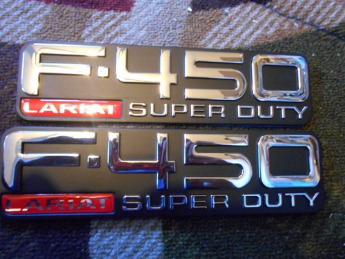 1999 2000 2001 2002 2003 2004 FORD F-450 LARIAT SUPER DUTY FENDER TGATE EMBLEMS