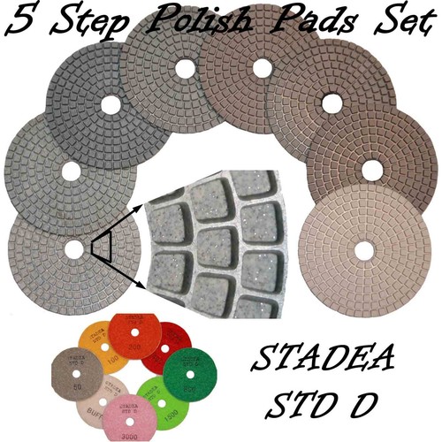 STADEA 4/" Diamond Polishing Pads Grit 400 Wet//Dry Pad