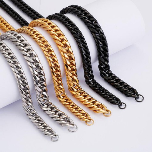 Details about / 9//11mm New Charm Cuban Necklace Chain Pure Stainless Steel Mens Fashion Jewelry