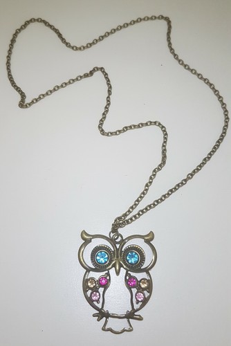 Stocking Gift//Present For Her Womens Owl Necklace Retro Gypsy Style Fashion