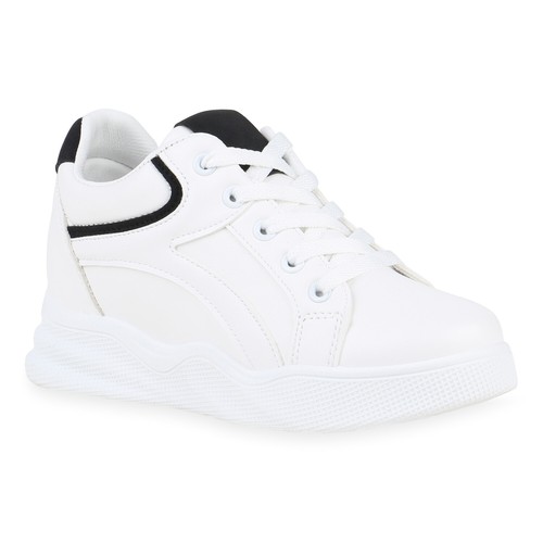 Damen Sneaker Wedges Keilabsatz Schnürer Turnschuhe 832231 Schuhe