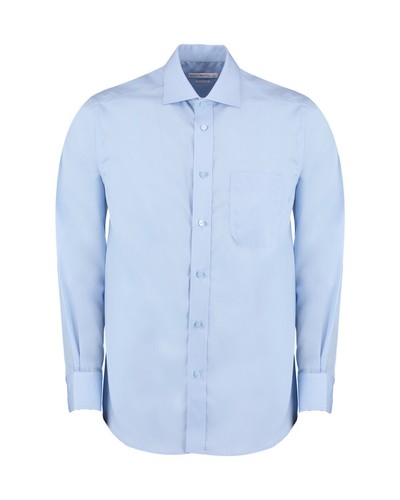 Kustom Kit Uomo Non Stirare Camicia a maniche lunghe Fit 100/% Cotone Popeline Tasca Colletto