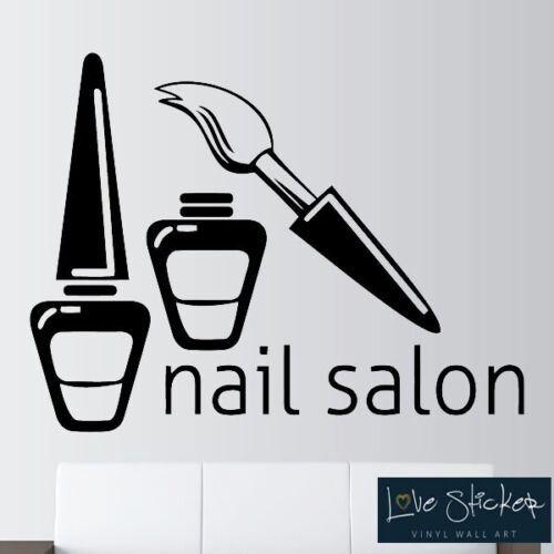 Nails Salon De Beauté Spa filles Make up Fashion Wall Art Stickers Décalque Vinyle Chambre 