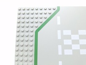 Lego Baseplate Road 32 x 32 3 Lane with Race Track Checkered Pattern Base Plate