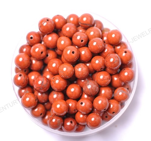 Wholesale 100Pcs Natural Gemstone Round Charms Loose Spacer Beads 6MM