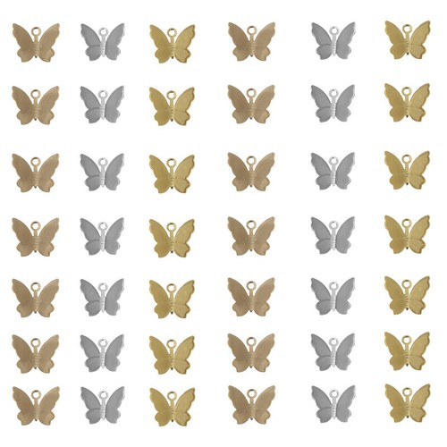10Pcs Alloy Butterfly Insect Animal Charm Pendants DIY Necklace Earring Bracelet