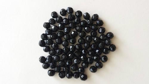 Rodé perles; verre rond; perles de verre 8mm Noir Opaque 20 st