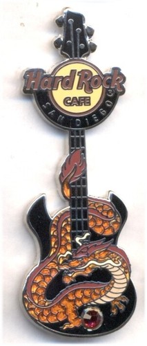 HARD ROCK CAFE SAN DIEGO DRAGON GUITAR SERIES 2012 PIN