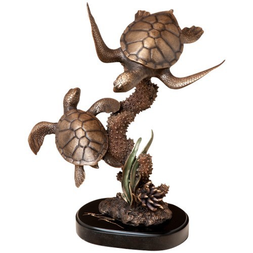 Big Sky Carvers Handcast RETIRED Wise Ones Sea Turtle Sculpture Pierce NIB