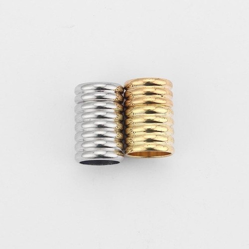 5Sets Gold//Silver Tone Magnetic Clasp Bracelet End Caps For 10mm Round Leather