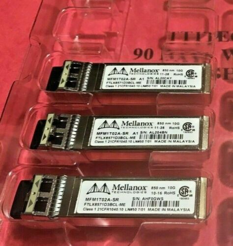 Genuine Mellanox MFM1T02A-SR MFM1T02ASR FTLX8571D3BCL-ME SFP+SR w//90 days WRTY