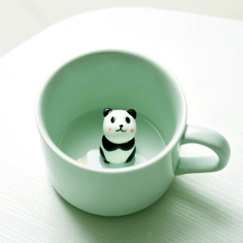 3D Coffee Mug Cute Animal Inside Ceramic Hand Painted Milk Tea Cup 