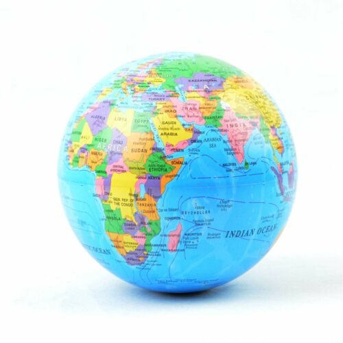 14.5 cm Magic Rotating World Blue GLobe LED Colour Light Educational Toys Gifts