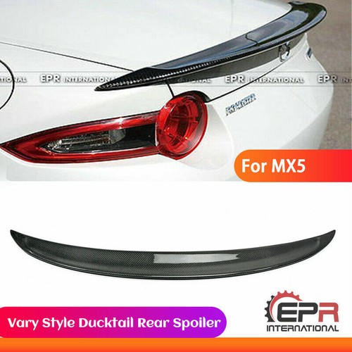 GV Style Ducktail Rear Trunk Spoiler For Mazda MX5 Miata ND Carbon Fiber Wing