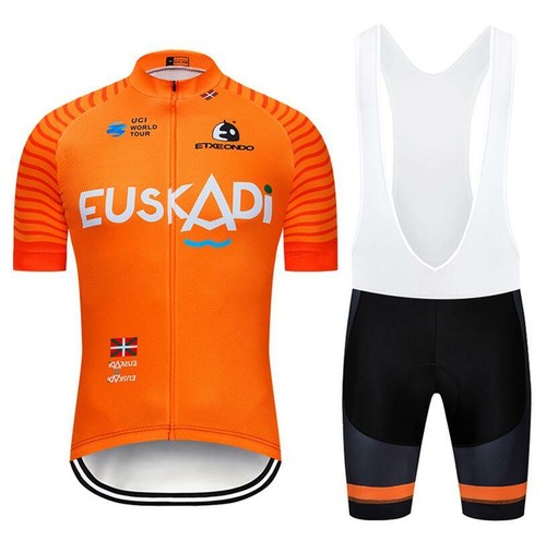 2019 TEAM EUSKADI Orange PRO cycling jersey bibs shorts suit Ropa Ciclismo mens