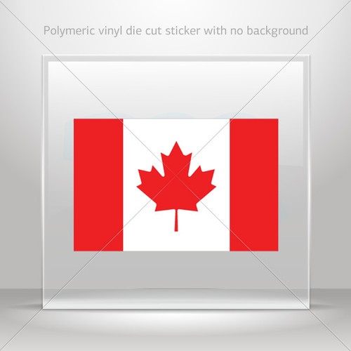 Decals Sticker Canada Flag Atv Bike Garage bike polymeric vinyl st5 W8X37