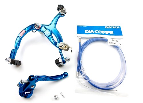 Old School BMX Genuine Dia-Compe MX1000 MX121 Rear Brake Kit Dark Blue