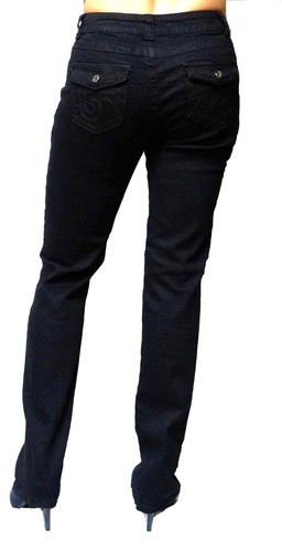 Bootcut Jeans Womens Plus Size Curvy Stretch Relaxed Fit flap pocket Straight