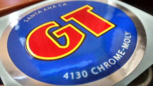 1984-85 Blue /& Chrome Foil GT Santa Ana Ca Coin Decal 2 1//4/"x Old School BMX