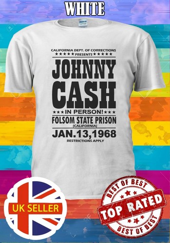 Johnny Cash In Person Folsom State Pri S-5XL Funny Men Women Unisex T-shirt 3023