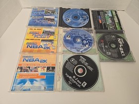 Sega Dreamcast Lot (9 Discs) – NBA 2K, NHL 2K, NFL 2K, NFL 2K1, Web Browser,...