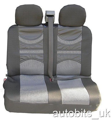 VW VOLKSWAGEN CADDY SEAT COVERS PREMIUM COMFORT PADDED FABRIC GREY BLACK FOR 2+1