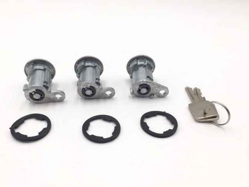 8122874K3 Set Of 3 Door Lock Cylinders With Keys For Jeep Wrangler YJ