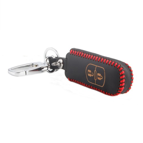 RD Thread Leather Remote Key Holder Key Chain Ring for Mazda 2 3 6 CX-5 CX-7 2BT