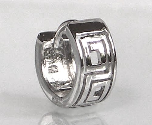 925 real plata *** señores single-arete 13 mm infinito-patrón