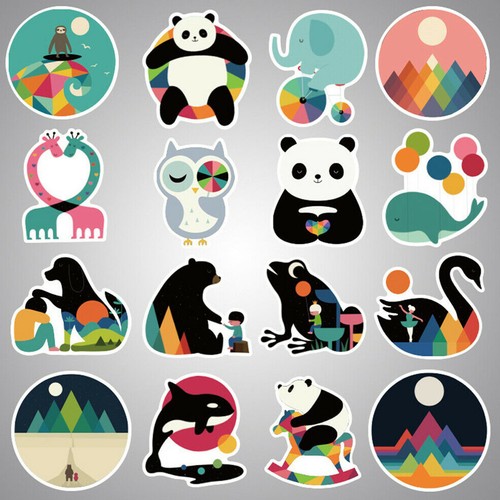 100 Cute Skateboard Stickers bomb Vinyl Laptop Luggage Decals Dope Sticker Lot