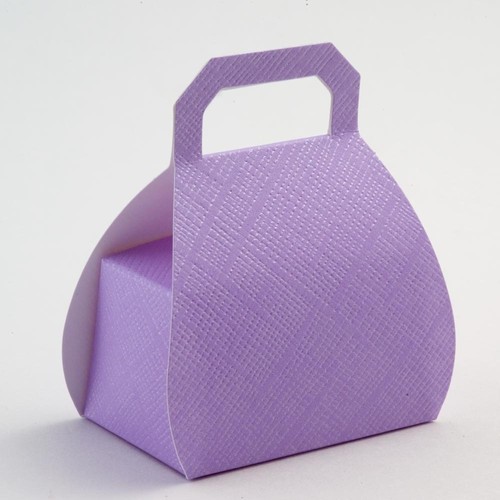 LILAC TEXTURED HANDBAG WEDDING FAVOUR BOXES Choose Your Quantity Req