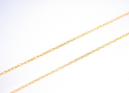 Twisted Rope Chain 14K Solid Yellow Gold Necklace Men/'s /& Ladie/'s 0.5mm New